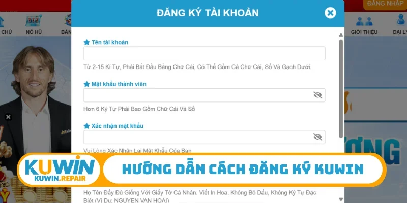 Hướng dẫn cách đăng ký Kuwin
