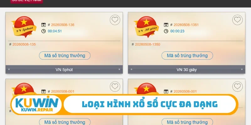 Loại hình xổ số cực đa dạng