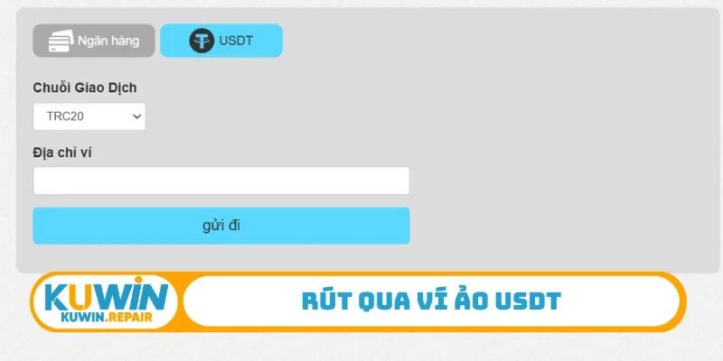 Rút qua ví ảo USDT