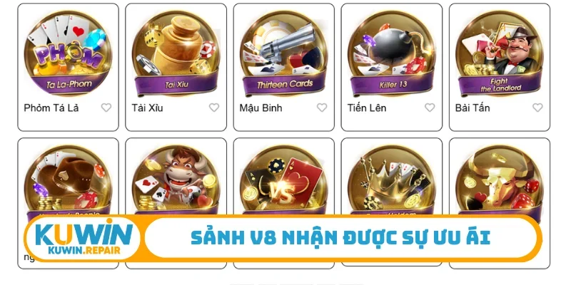 Sảnh V8 nhận được sự ưu ái