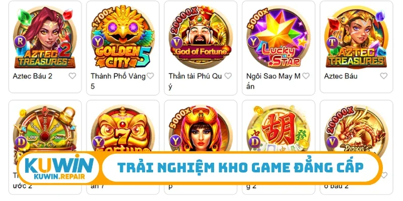 Trải nghiệm kho game đẳng cấp