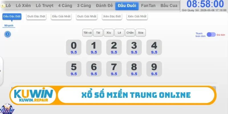 Xổ số miền Trung online